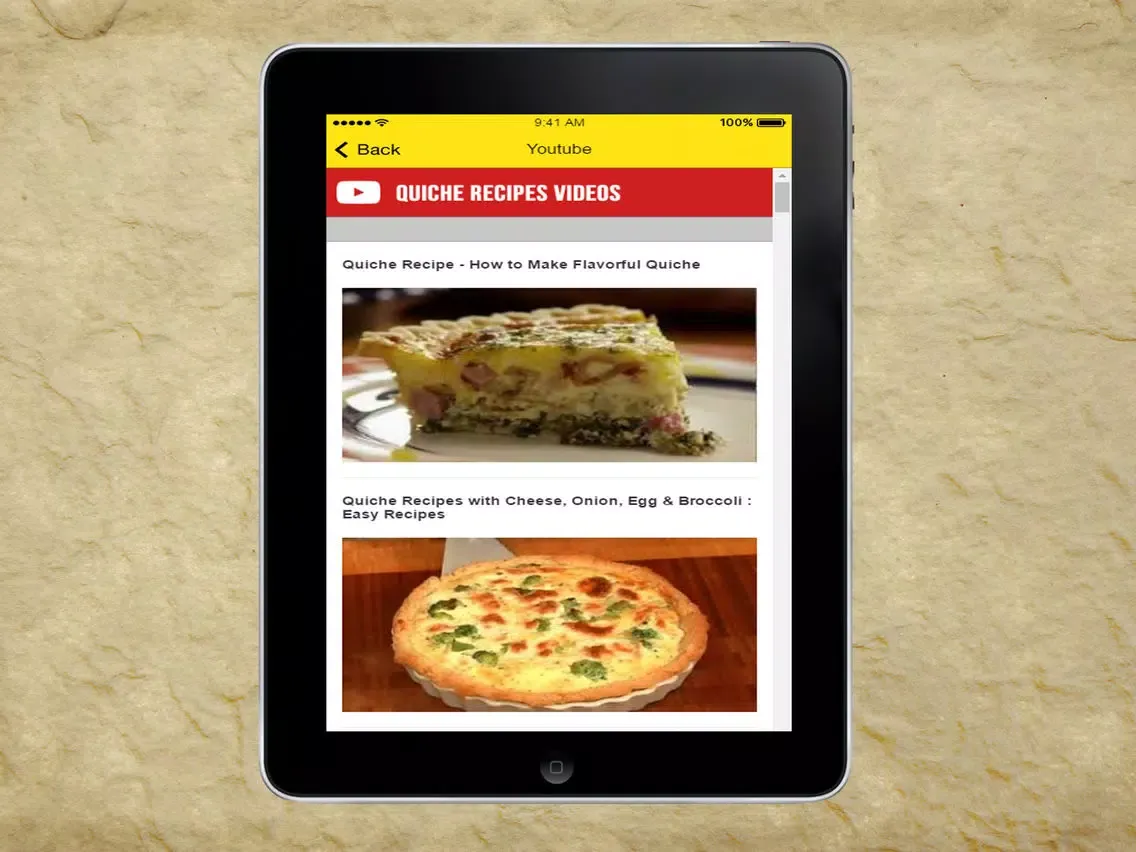 Quiche Recipes - Light & Tasty Recipe iPad  স্ক্রিনশট