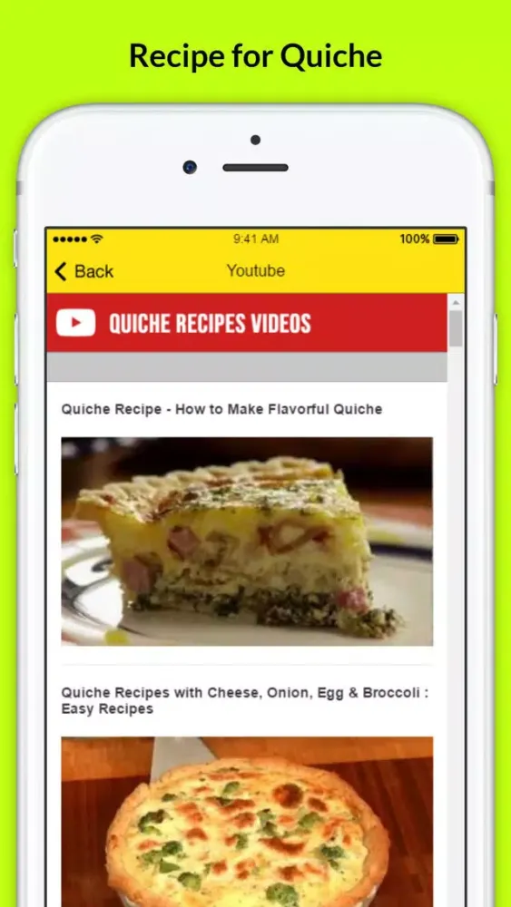 Quiche Recipes - Light & Tasty Recipe স্ক্রিনশট