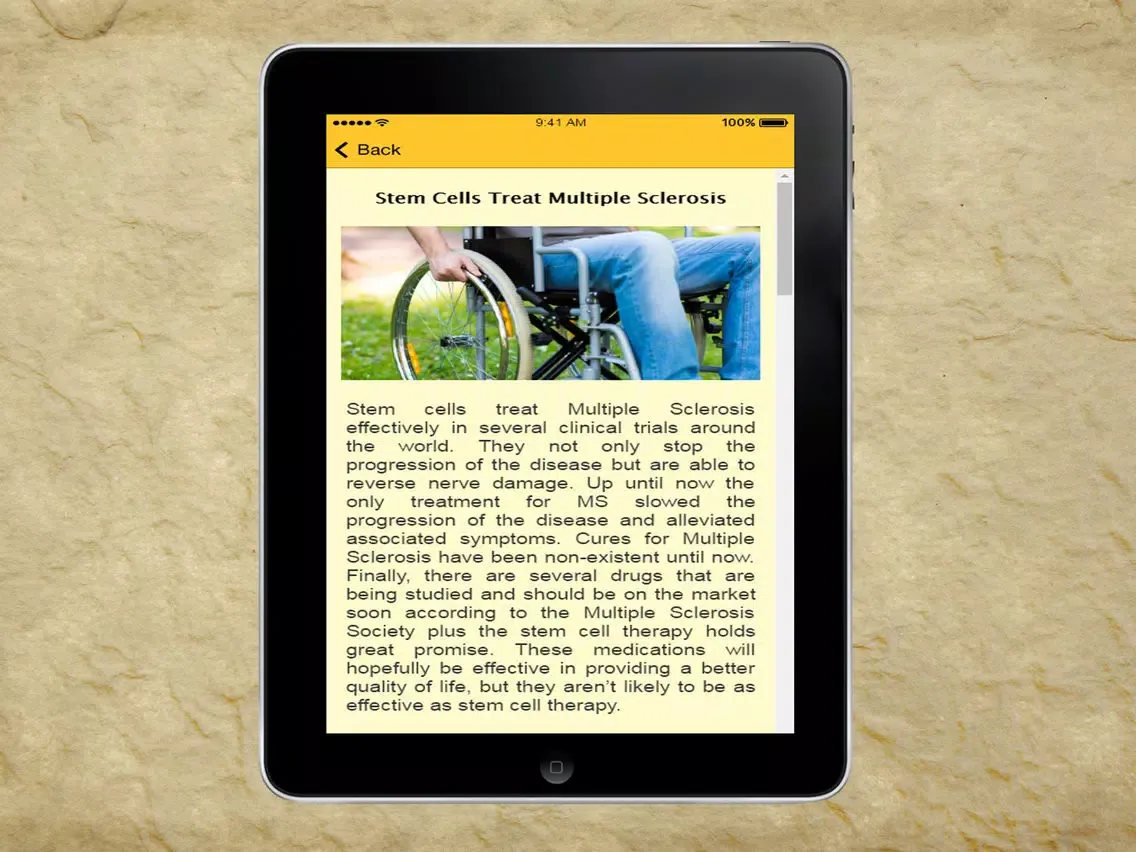 Ảnh chụp màn hình của Stem Cell Therapy - Anti aging Treatment iPad 
