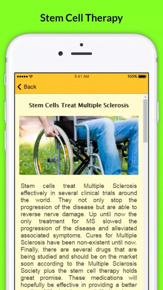 Ảnh chụp màn hình của Stem Cell Therapy - Anti aging Treatment