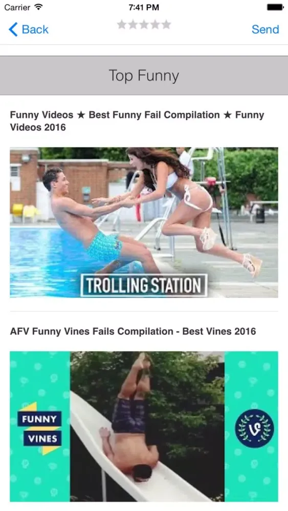 Zrzuty ekranu Selected Categories For YouTube