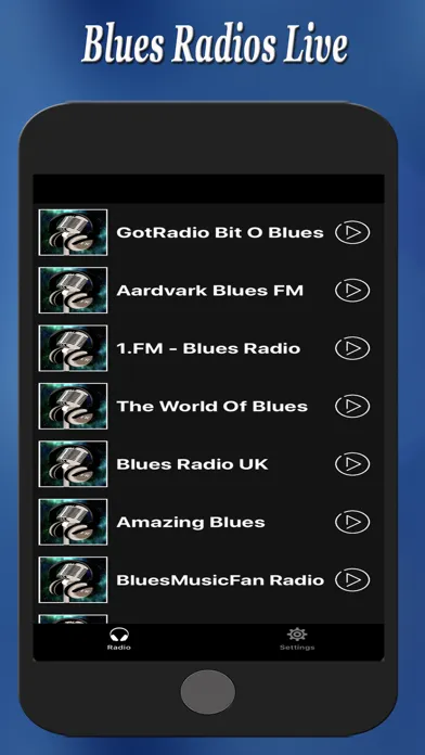 Blues Radios Live 스크린샷