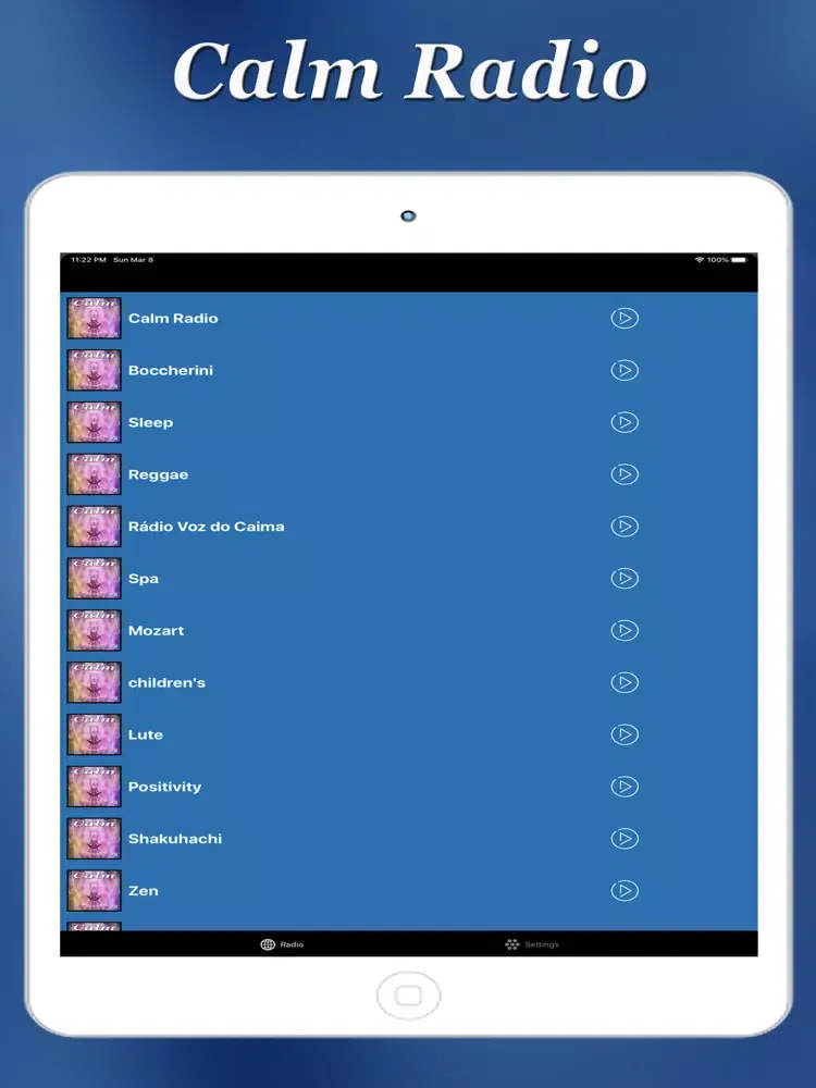 Calm Radio iPad  Ekran Görüntüleri