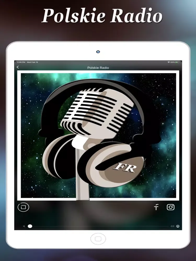 Tangkapan skrin Polskie Radio+ iPad 