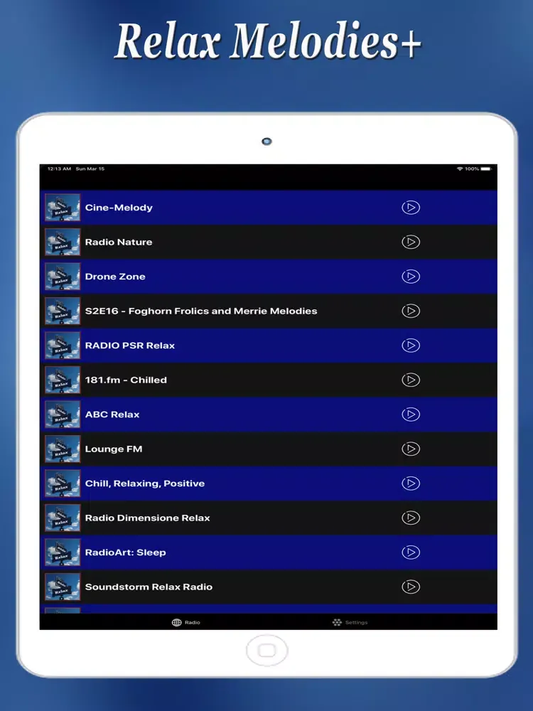 Relax Melodies+ iPad  Screenshots