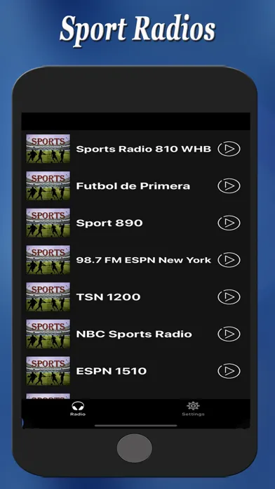 Capturas de pantalla de Sport Radios