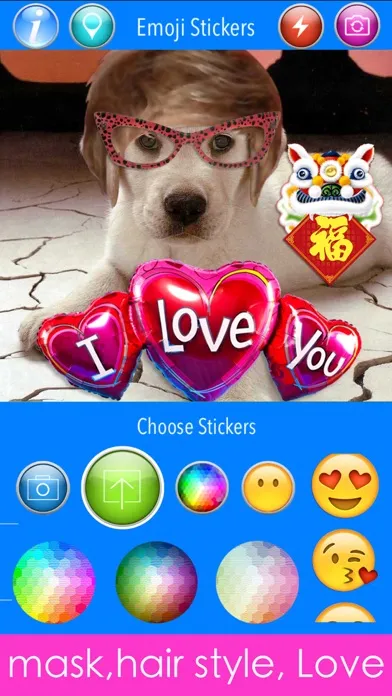 Emoji Stickers Camera (Photo Effects + Camera + Stickers + Emoji + Fun Words Meme) Screenshots