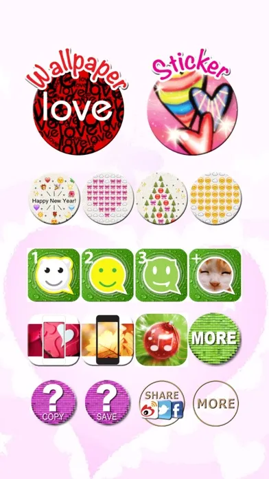 Ảnh chụp màn hình của Valentines Day, Love Stickers, Emoji Art, Wallpaper