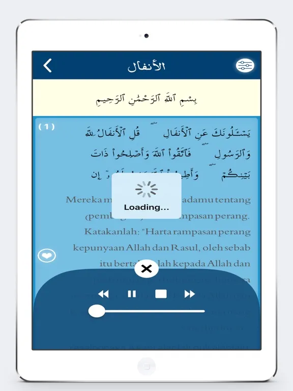 Quran Kareem with Translation iPad 應用截圖