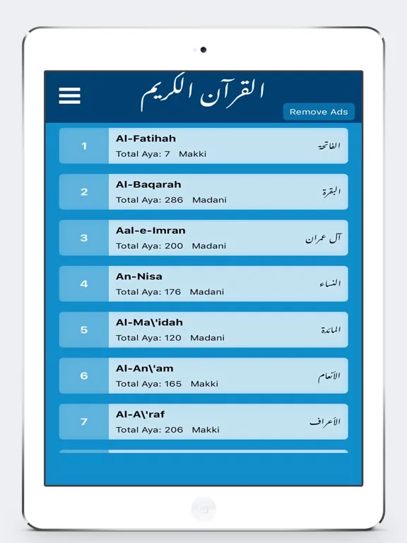 Quran Kareem with Translation iPad 應用截圖