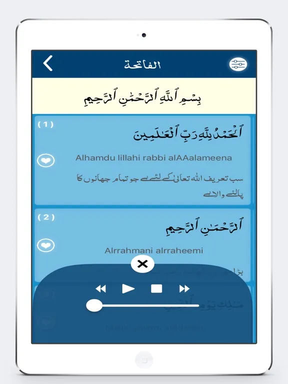 Quran Kareem with Translation iPad 應用截圖
