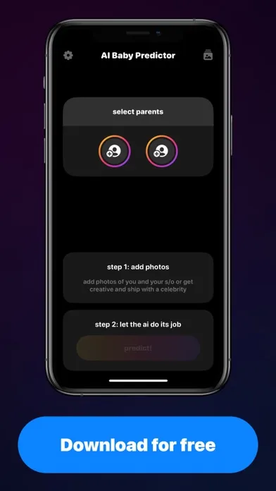 Tangkapan layar Future AI Baby Face Predictor