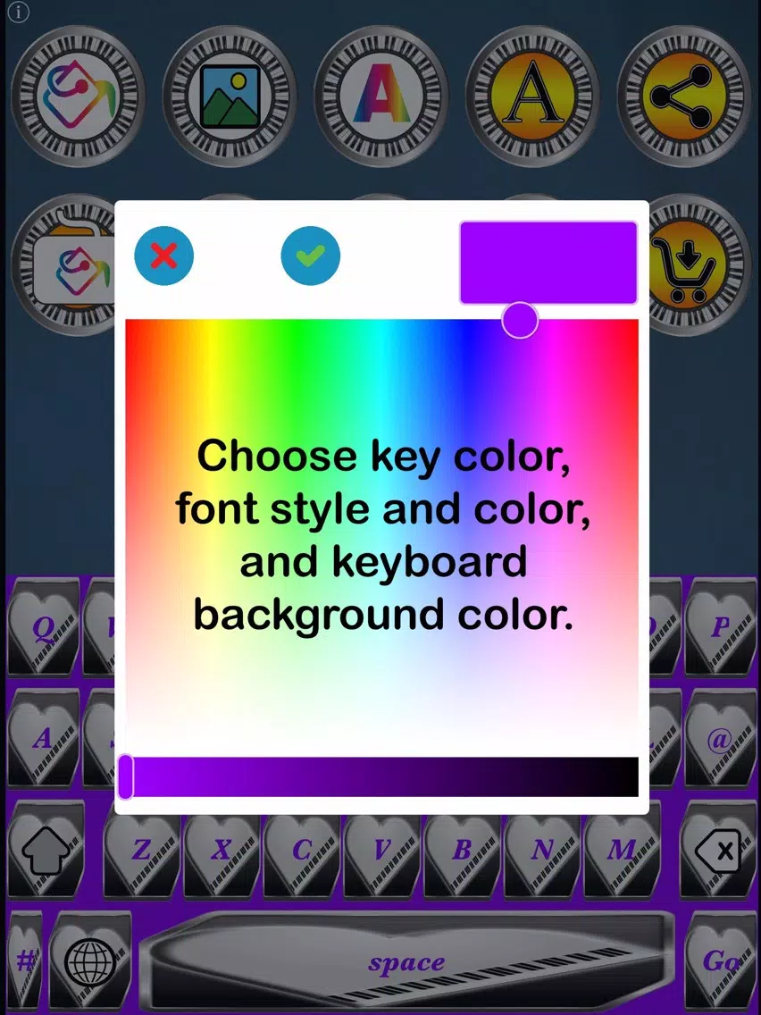 Tangkapan skrin Piano Keys Custom Keyboard iPad 