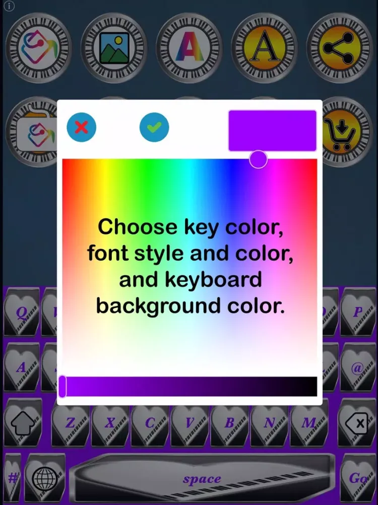 Piano Keys Custom Keyboard iPad  स्क्रीनशॉट