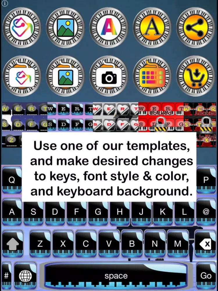 Piano Keys Custom Keyboard iPad  स्क्रीनशॉट