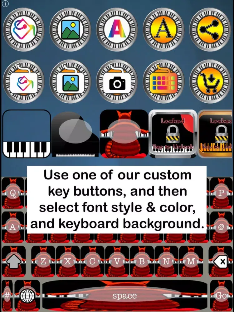 Piano Keys Custom Keyboard iPad  स्क्रीनशॉट