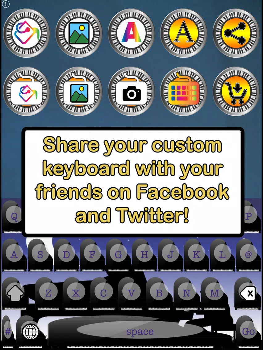 Tangkapan skrin Piano Keys Custom Keyboard iPad 