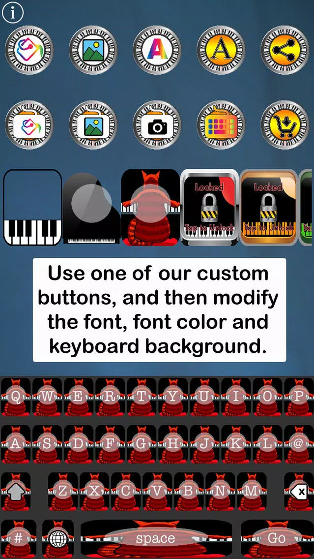 Tangkapan skrin Piano Keys Custom Keyboard