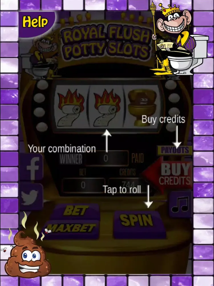 Screenshot di Royal Flush Potty Slots iPad 
