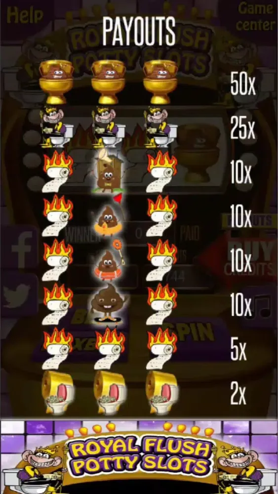 Screenshot di Royal Flush Potty Slots