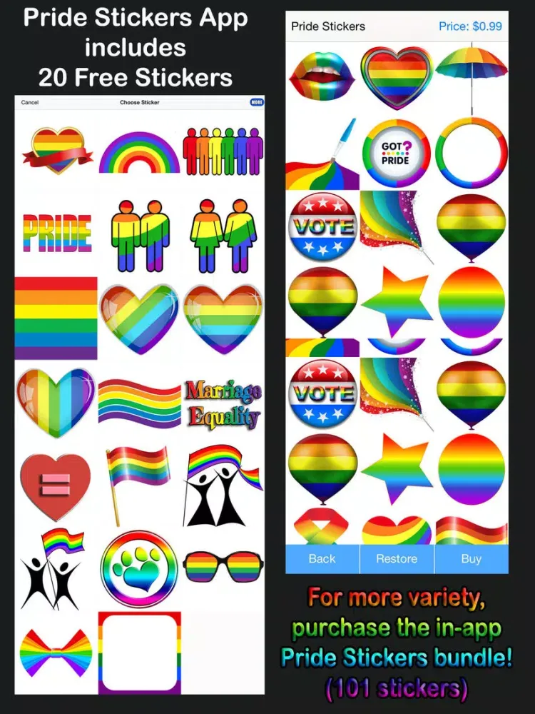 Pride Stickers iPad  스크린샷