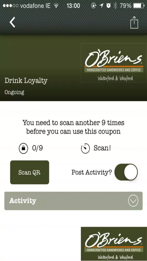 O'Briens Waterford & Wexford Coffee Shop Official App स्क्रीनशॉट