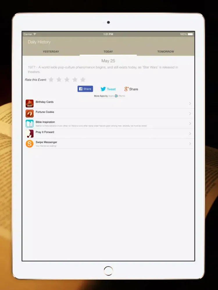 What Happened Today? iPad 应用截图