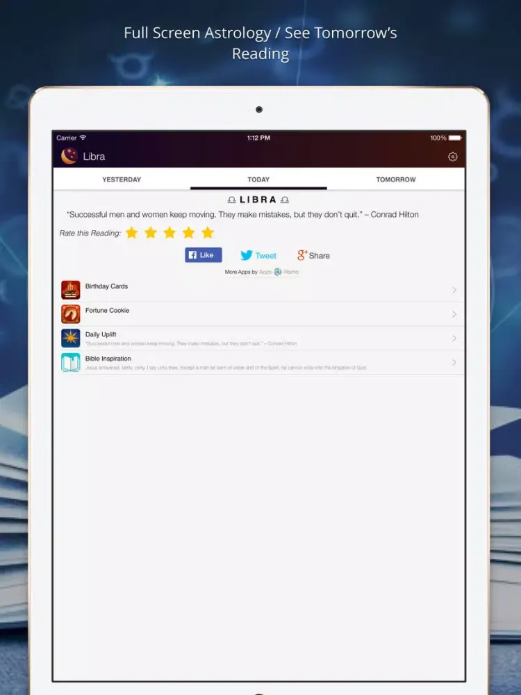 Zrzuty ekranu Horoscopes for Daily Life iPad 