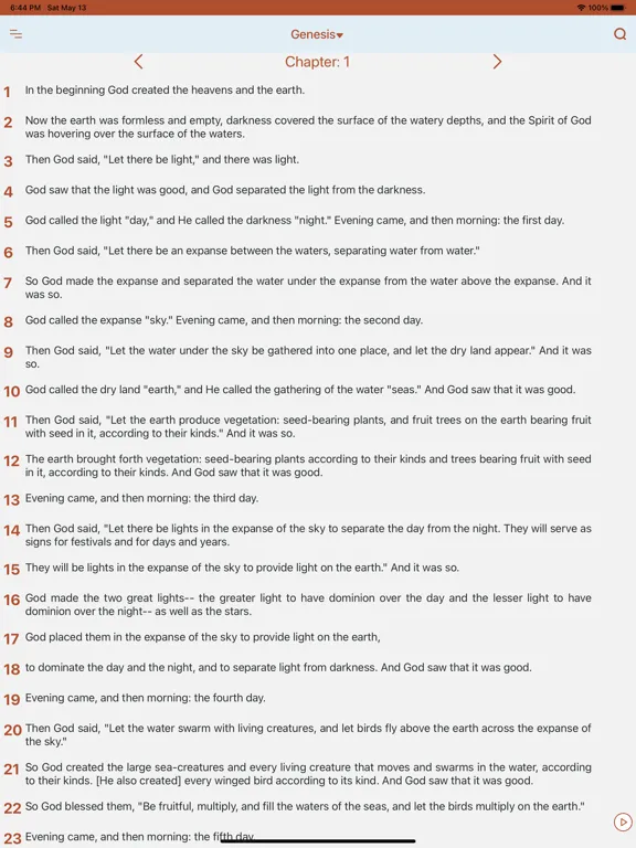 ภาพหน้าจอของ Christian Standard Bible (CSB) iPad 