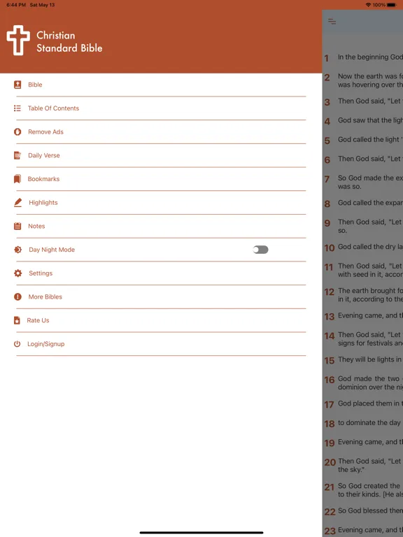 ภาพหน้าจอของ Christian Standard Bible (CSB) iPad 