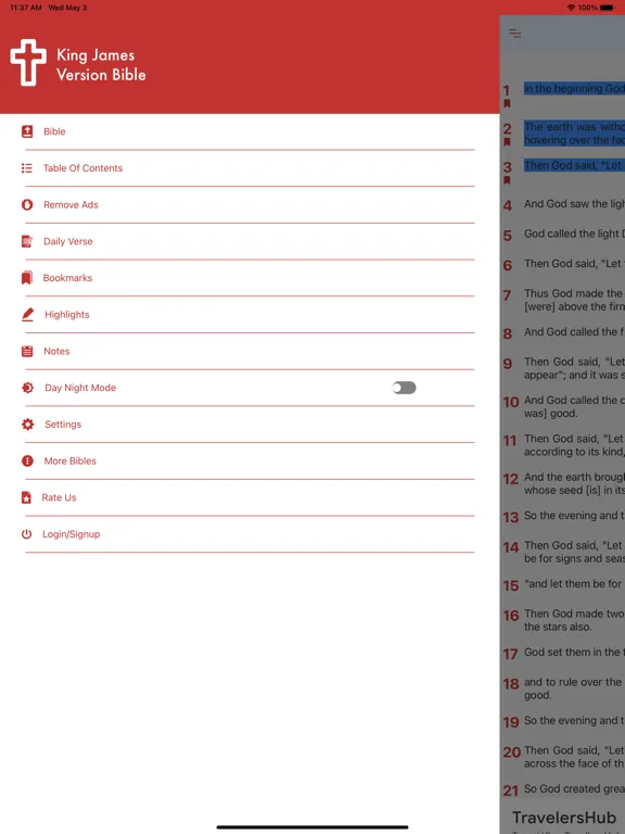 King James Version Bible (KJV) iPad  스크린샷
