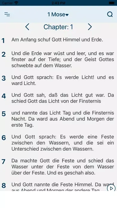 Ảnh chụp màn hình của Luther Bibel (German)