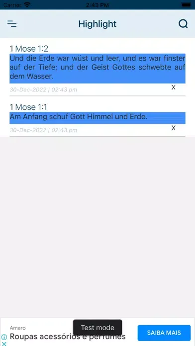 Ảnh chụp màn hình của Luther Bibel (German)