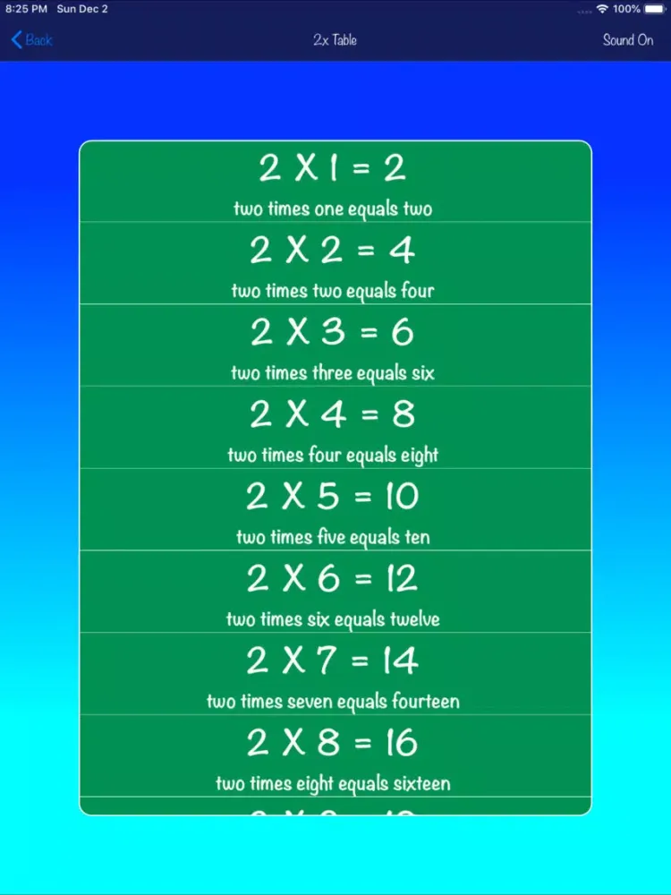 Capturas de pantalla de Times Tables Made Easy Lite iPad 