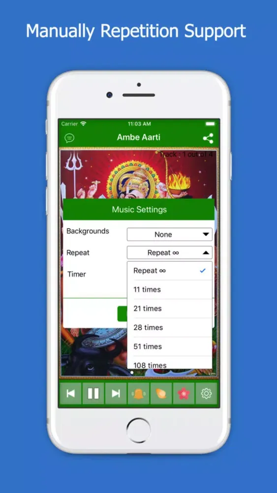 Capturas de tela do Ambe Maa Aarti & HD Audio