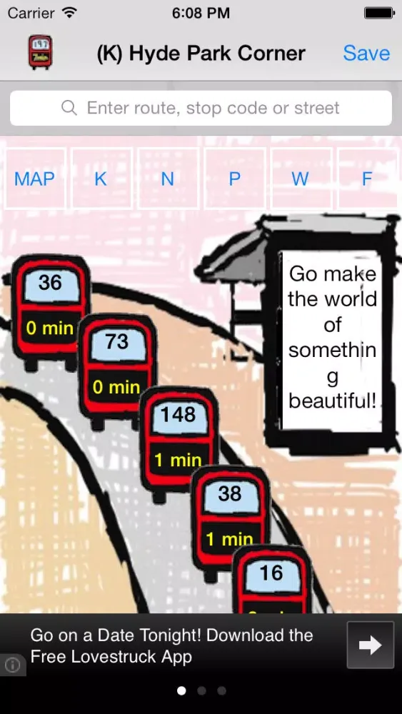 Tangkapan layar Live London Bus Tracker - TFL Transport Bus London Live Countdown Time, Route and Map