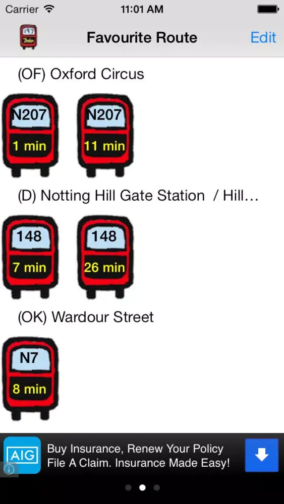 Tangkapan layar Live London Bus Tracker - TFL Transport Bus London Live Countdown Time, Route and Map