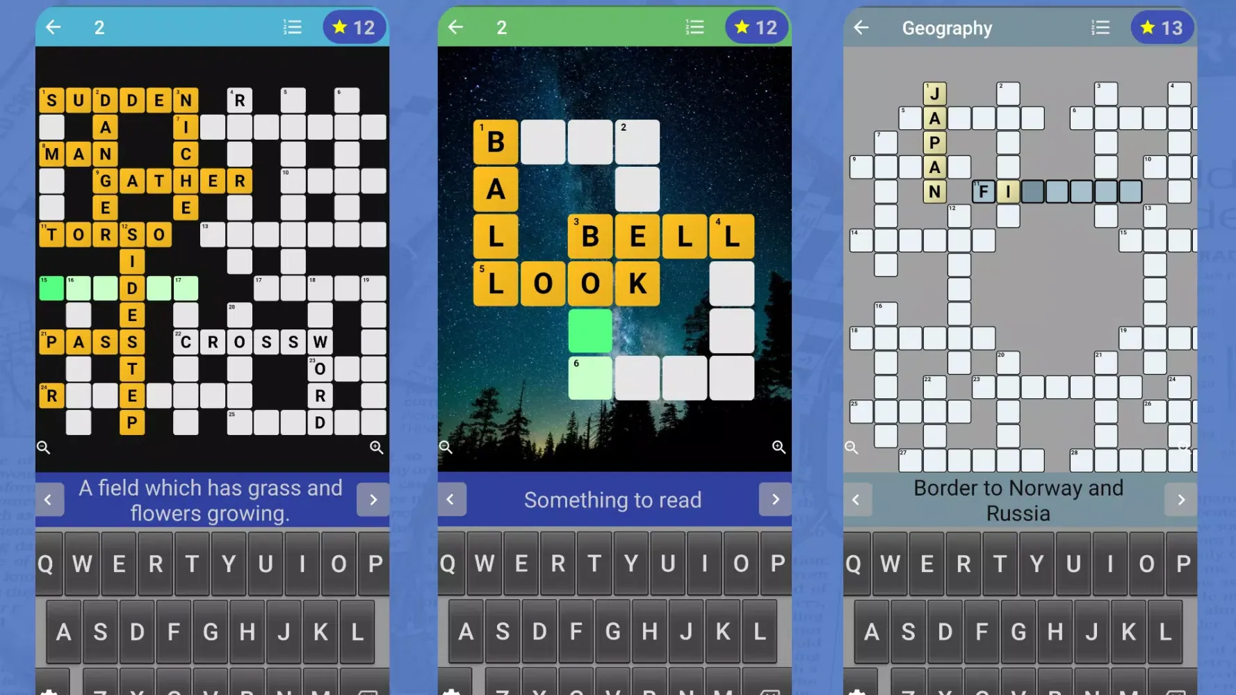 English Crossword puzzle Screenshots