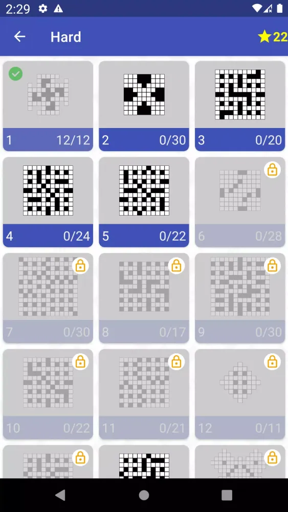 English Crossword puzzle Screenshots