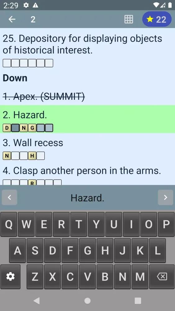 English Crossword puzzle Screenshots