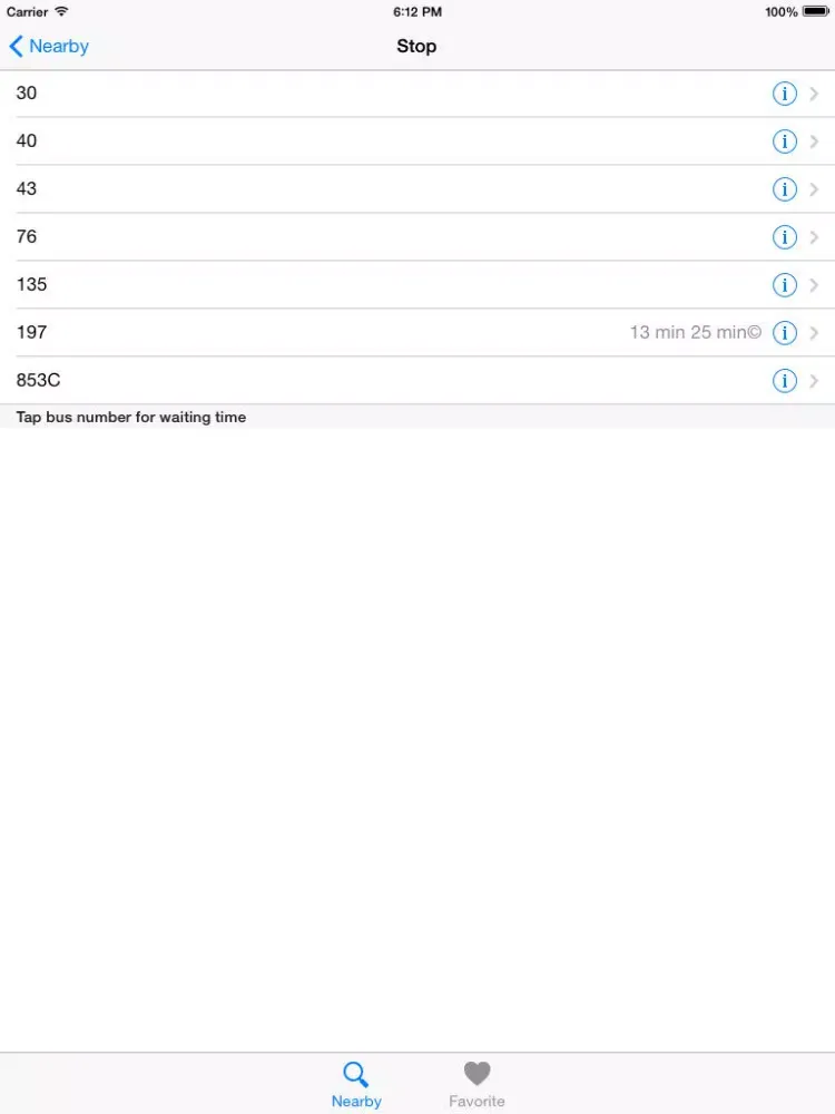 Zrzuty ekranu SG Buses Legacy - SBS and SMRT nextbus arrival iPad 