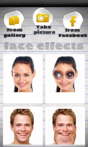 Captures d'écran de Funny Face Effects