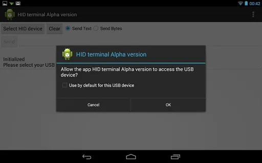 Capturas de pantalla de USB HID TERMINAL