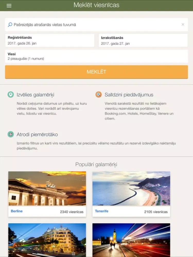 Salīdzini viesnīcas iPad  스크린샷