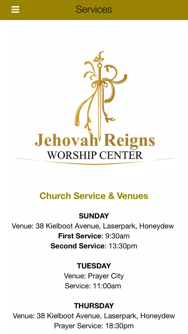 Jehovah Reigns Worship Centre سکرین شاٹس