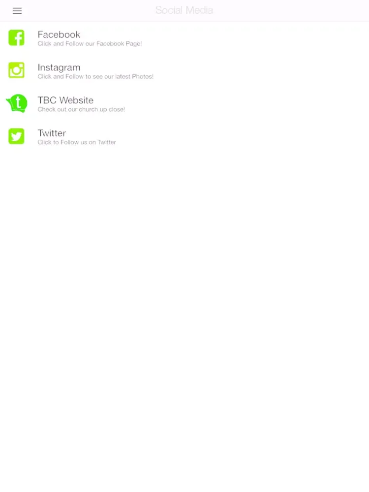Capturas de tela do Talty Baptist App iPad 