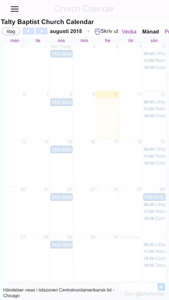 Capturas de tela do Talty Baptist App