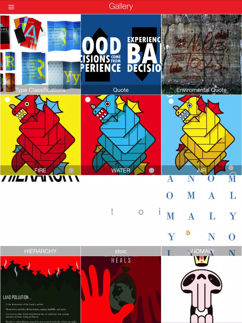 Tangkapan layar A.R.T. Portfolio iPad 