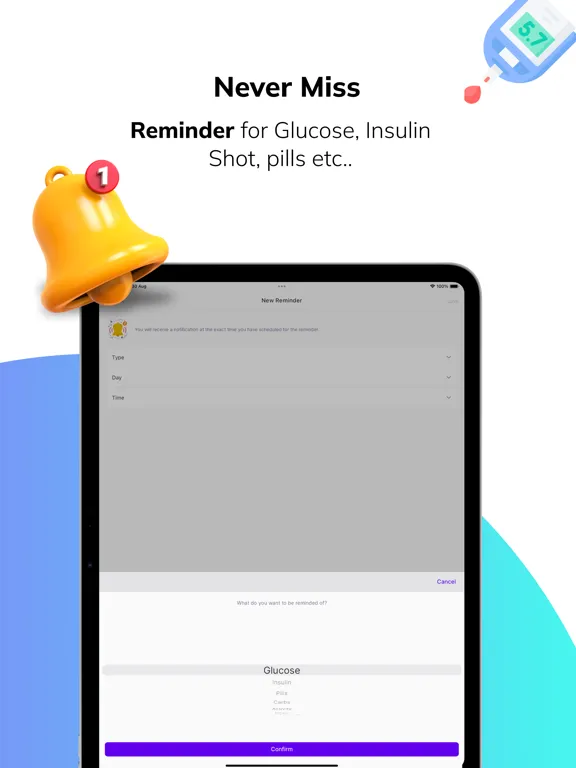 Captures d'écran de Blood Sugar Diabetes Tracker. iPad