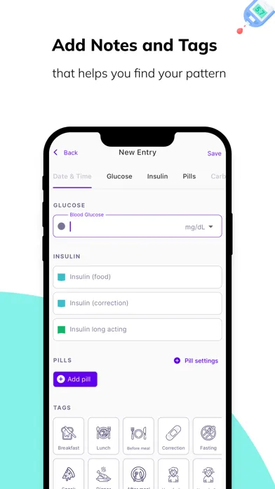 Captures d'écran de Blood Sugar Diabetes Tracker.